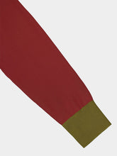 Paula Diane Burgundy Silk V-Neck Longsleeve