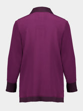 Paula Diane Italian Plum Silk Blouse