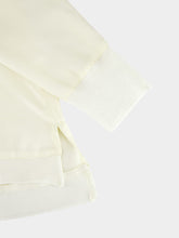 Paula Diane Vanilla Custard Silk Twill V-Neck Long-Sleeve