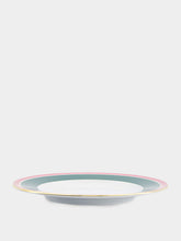 La DoubleJ Green Rainbow Set of Soup and Dinner Plates