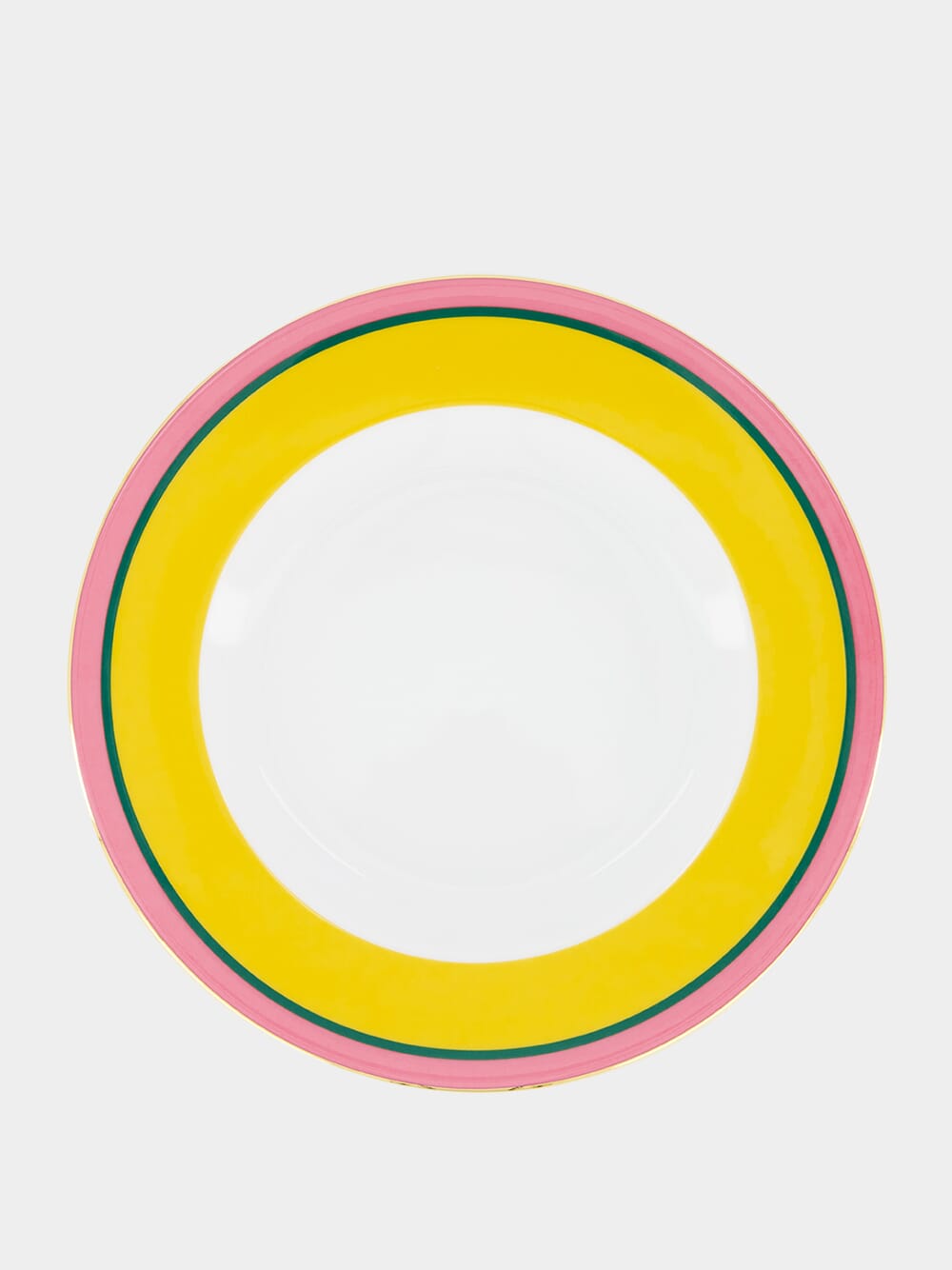 Set of 2 Yellow Rainbow Dinner Plates