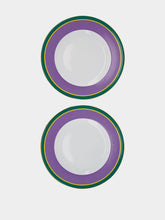 La DoubleJ Rainbow Viola Dinner Plates