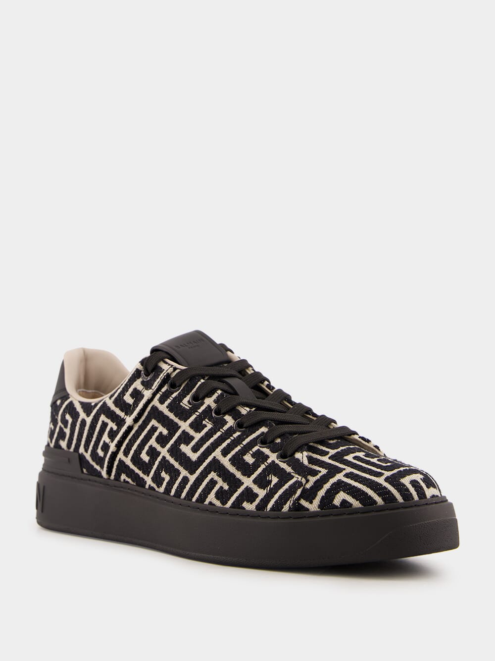 Black B-Court Jacquard Monogram Trainers