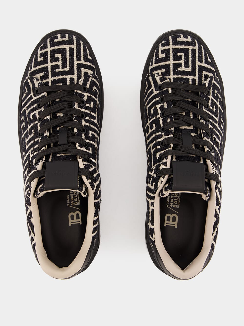 Black B-Court Jacquard Monogram Trainers