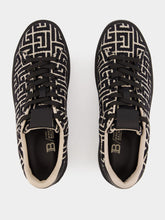 Balmain Black B-Court Jacquard Monogram Trainers