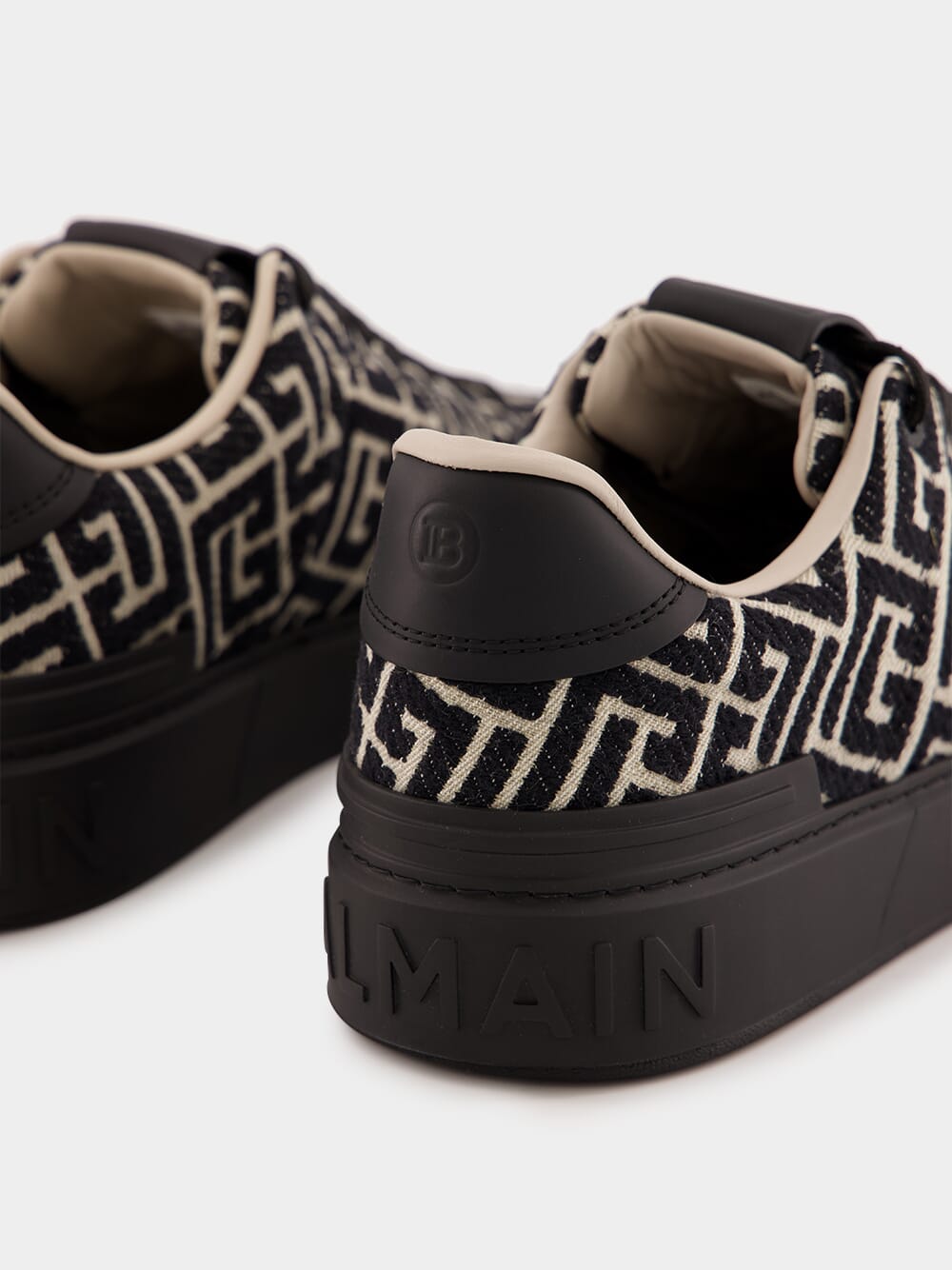 Black B-Court Jacquard Monogram Trainers