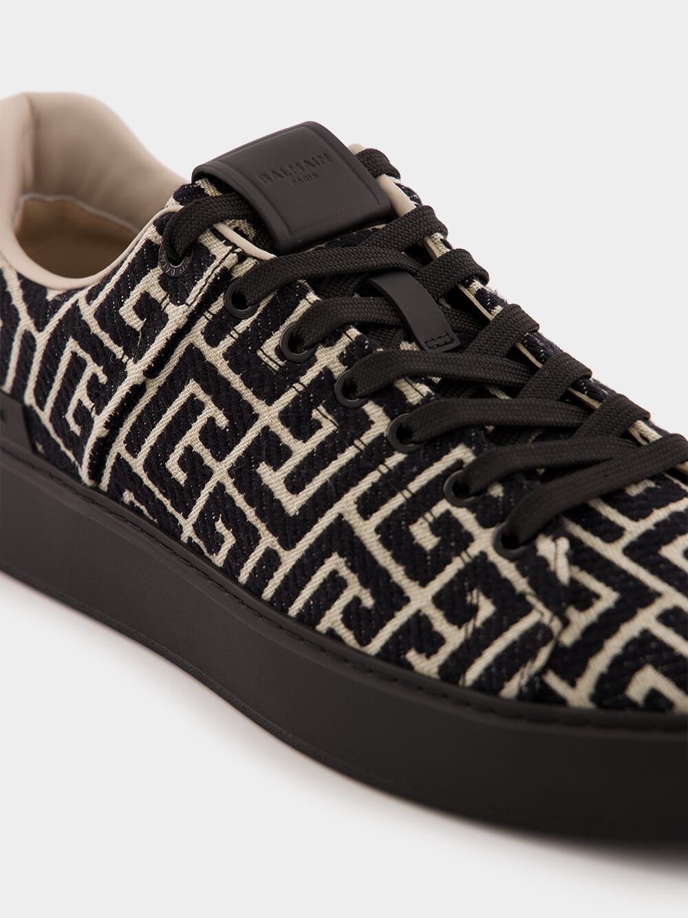 Black B-Court Jacquard Monogram Trainers