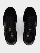 Balmain Black Suede and Patent Leather Sneakers