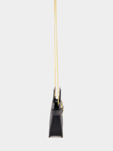 Balmain Black Small B-Buzz Top Handle Bag in Grained Leather