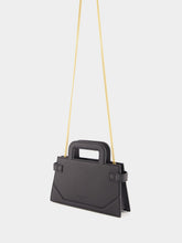 Balmain Black Small B-Buzz Top Handle Bag in Grained Leather
