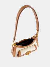 Balmain B-Buzz Hobo Bag in Leather and Canvas