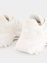 Balmain White B-East Leather And Suede Sneakers