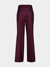 Paula Dominique Purple Wide-Leg Tailored Pants