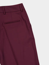 Paula Dominique Purple Wide-Leg Tailored Pants