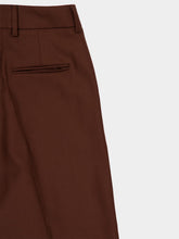 Paula Dominique Potting Soil Wide-Leg Tailored Pants