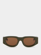 Thierry Lasry Dopamy Olive Green Oval-Rectangular Sunglasses