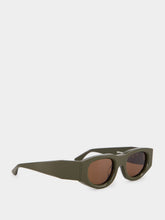 Thierry Lasry Dopamy Olive Green Oval-Rectangular Sunglasses