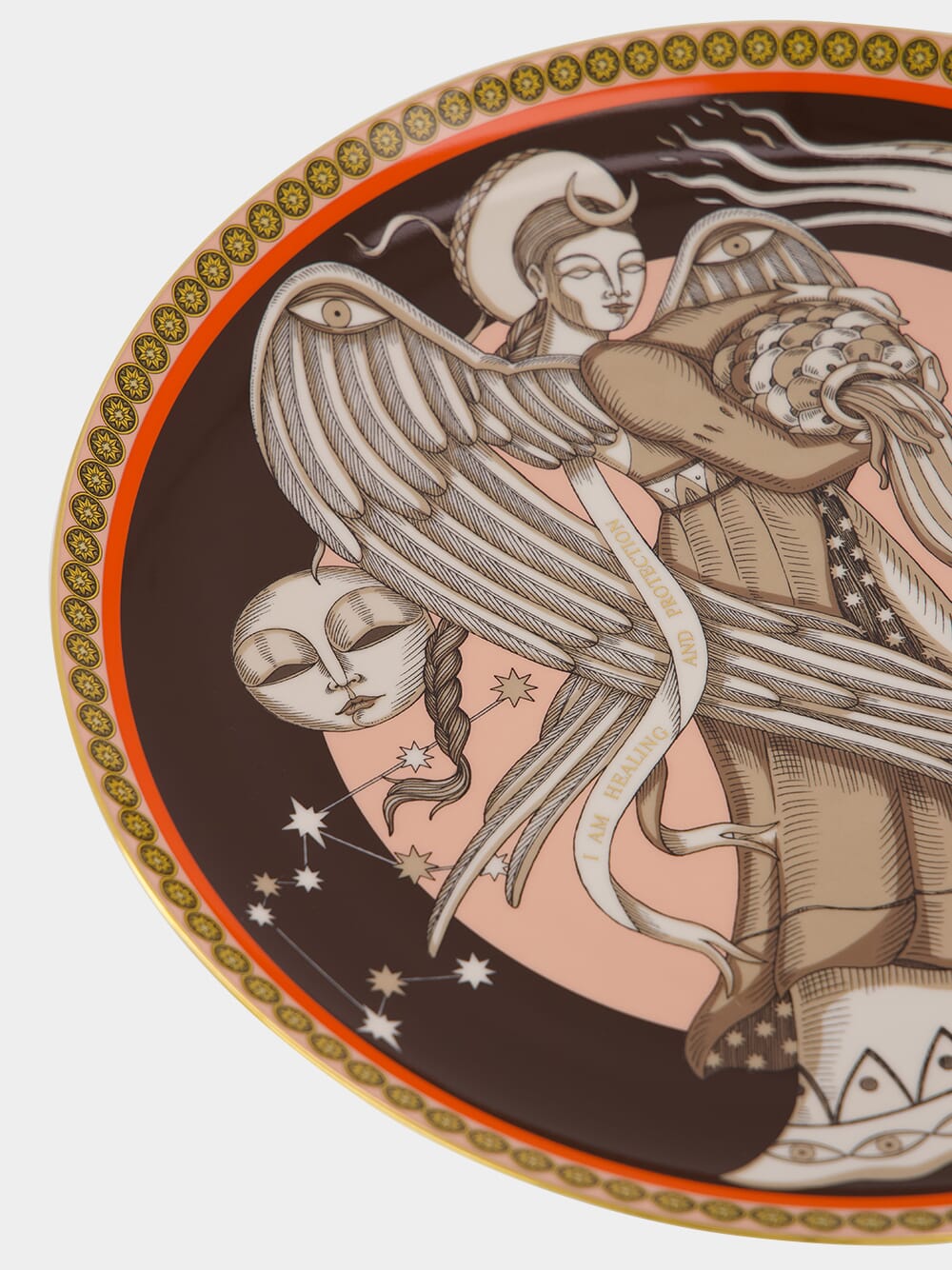 The Angel Brown Decorative Plate