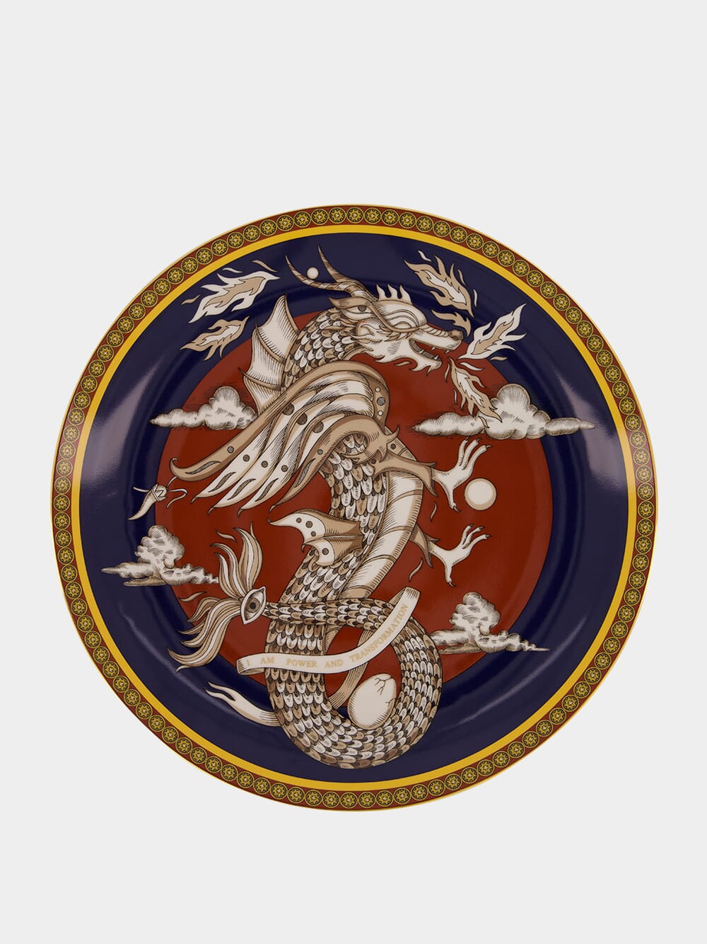 The Dragon Midnight Blue Decorative Plate