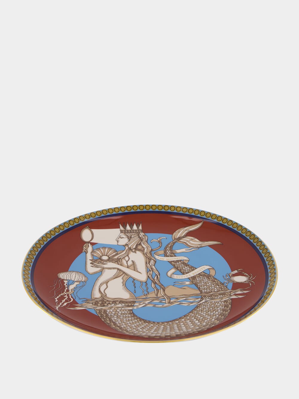 The Mermaid Bordeaux Decorative Plate