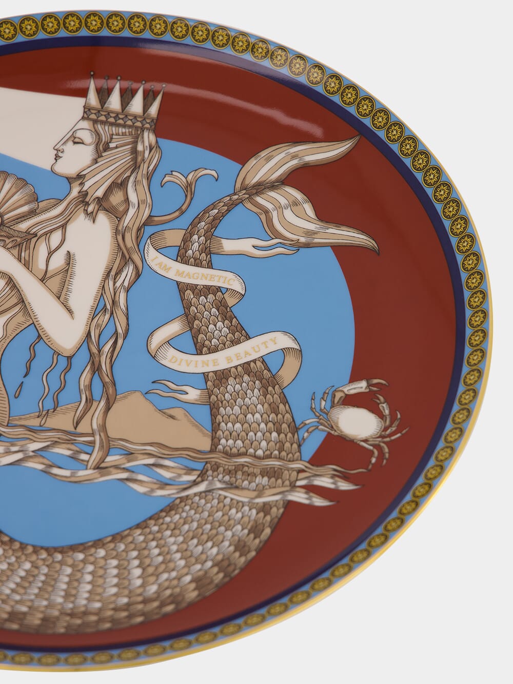 The Mermaid Bordeaux Decorative Plate