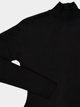 Balmain Black Knitted Viscose Maxi Dress