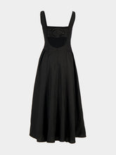 Cult Gaia Black Carla Linen Midi Dress