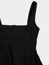 Cult Gaia Black Carla Linen Midi Dress