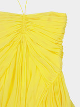 Cult Gaia Canary Ritz Silk Chiffon Gown