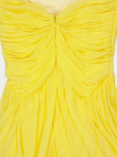 Cult Gaia Canary Ritz Silk Chiffon Gown