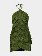 Cult Gaia Deep Pasture Arsha Plissé Mini Dress