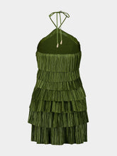 Cult Gaia Deep Pasture Arsha Plissé Mini Dress