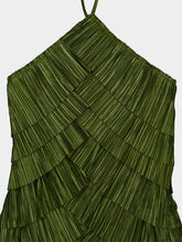 Cult Gaia Deep Pasture Arsha Plissé Mini Dress