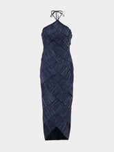 Cult Gaia Deep Lake Patrizia Plissé Midi Dress
