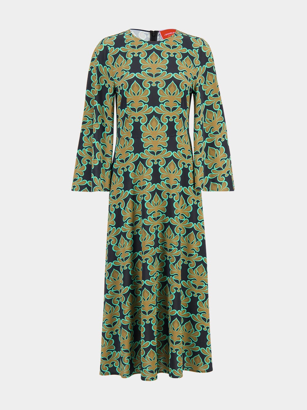 Sorella Long-Sleeve Printed Midi Dress