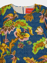 La DoubleJ Blue Floral Swing Maxi Dress