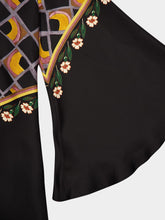 La DoubleJ Black Magnifico Open Neck Silk Maxi Dress