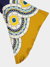 La DoubleJ Mudejar Blue Silk Maxi Dress