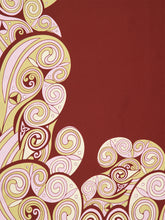 La DoubleJ Kells Swirl Burgundy Silk Roy Maxi Dress