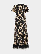 La DoubleJ Sylph Black Buttercup Silk Maxi Dress