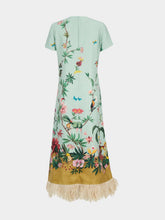 La DoubleJ Zooflora Feather-Trimmed Swing Dress