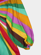 La DoubleJ Rainbow Placée Maxi V-Neck Dress