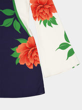 La DoubleJ Queen Peony Placée Blue Mini Supreme Swing Dress