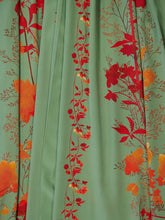 La DoubleJ Woodland Placée Green & Orange Silk Maxi Dress