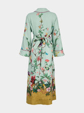 La DoubleJ Zooflora Light Blue Silk Wrap Dress