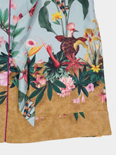 La DoubleJ Zooflora Light Blue Silk Wrap Dress