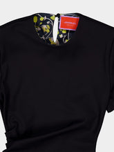 La DoubleJ Solid Black Double Punto Milano Lela Dress