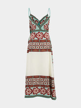 La DoubleJ Pagoda Placée Rust Crepe de Chine Dress