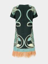 La DoubleJ Blooming Tulip Placée Dark Green Mini Swing Dress