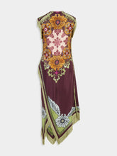 La DoubleJ Bounty Placée Burgundy in Silk Voile Scarf Dress